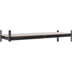 Hallowell - 96" Wide, 5/8 High, Open Shelving Accessory/Component - 48" Deep, Use with Black Rivetwell Double Rivet Boltless Shelving - Americas Industrial Supply