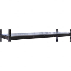 Hallowell - 60" Wide, 3/4 High, Open Shelving Accessory/Component - Steel, 24" Deep, Use with Black Rivetwell Double Rivet Boltless Shelving - Americas Industrial Supply