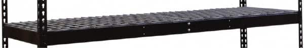 Hallowell - 72" Wide, Open Shelving Accessory/Component - Steel, 24" Deep, Use with Black Rivetwell Double Rivet Boltless Shelving - Americas Industrial Supply