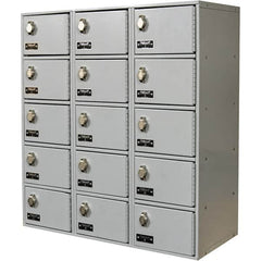 Hallowell - 15 Door, 5 Tier, Mobile Device Locker - Americas Industrial Supply