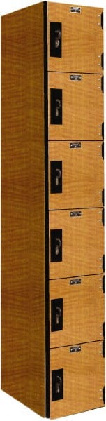 Hallowell - 6 Door, 6 Tier, Premium Box Lockers - Americas Industrial Supply