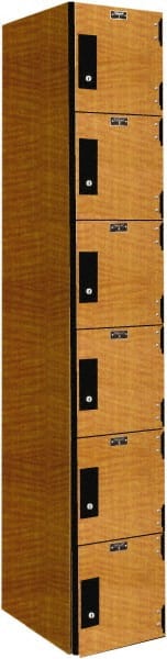 Hallowell - 6 Door, 6 Tier, Premium Box Lockers - Americas Industrial Supply