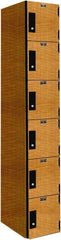 Hallowell - 6 Door, 6 Tier, Premium Box Lockers - Americas Industrial Supply