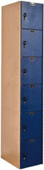 Hallowell - 6 Door, 6 Tier, Solid Plastic Locker - Americas Industrial Supply