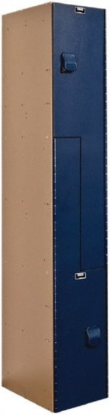 Hallowell - 2 Door, 2 Tier, Solid Plastic Z-Locker - Americas Industrial Supply
