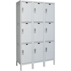Hallowell - 9 Door, 3 Tier, Charging Station Locker - Americas Industrial Supply