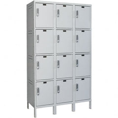 Hallowell - 12 Door, 4 Tier, Charging Station Locker - Americas Industrial Supply