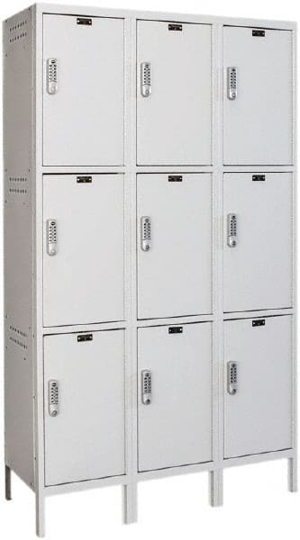 Hallowell - 9 Door, 3 Tier, Charging Station Locker - Americas Industrial Supply