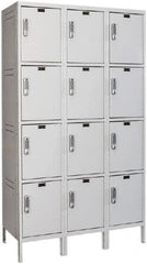 Hallowell - 12 Door, 4 Tier, Charging Station Locker - Americas Industrial Supply