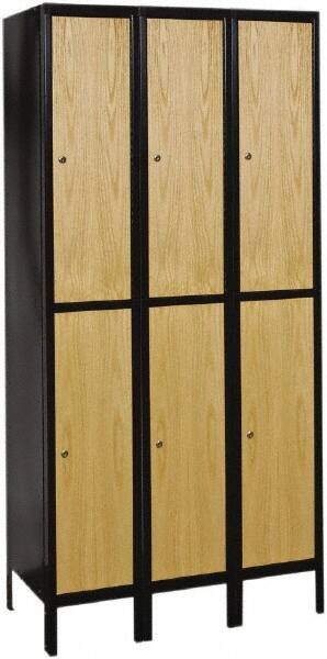 Hallowell - 6 Door, 2 Tier, Premium Wardrobe Lockers - Americas Industrial Supply