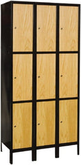 Hallowell - 9 Door, 3 Tier, Premium Wardrobe Lockers - Americas Industrial Supply