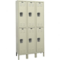 Hallowell - 6 Door, 2 Tier, Premium Wardrobe Lockers - Americas Industrial Supply