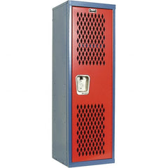 Hallowell - 1 Door, 1 Tier, Heavy-Duty Ventilated Wardrobe & Box Lockers - Americas Industrial Supply