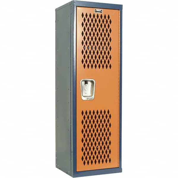 Hallowell - 1 Door, 1 Tier, Heavy-Duty Ventilated Wardrobe & Box Lockers - Americas Industrial Supply