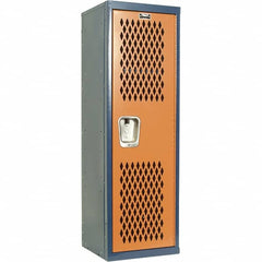 Hallowell - 1 Door, 1 Tier, Heavy-Duty Ventilated Wardrobe & Box Lockers - Americas Industrial Supply