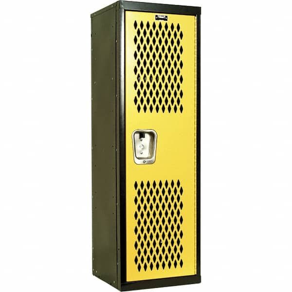 Hallowell - 1 Door, 1 Tier, Heavy-Duty Ventilated Wardrobe & Box Lockers - Americas Industrial Supply