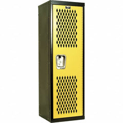 Hallowell - 1 Door, 1 Tier, Heavy-Duty Ventilated Wardrobe & Box Lockers - Americas Industrial Supply
