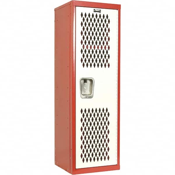 Hallowell - 1 Door, 1 Tier, Heavy-Duty Ventilated Wardrobe & Box Lockers - Americas Industrial Supply