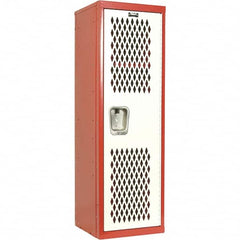 Hallowell - 1 Door, 1 Tier, Heavy-Duty Ventilated Wardrobe & Box Lockers - Americas Industrial Supply