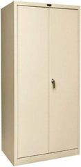 Hallowell - 4 Shelf Combination Storage Cabinet - Steel, 36" Wide x 24" Deep x 78" High, Tan - Americas Industrial Supply