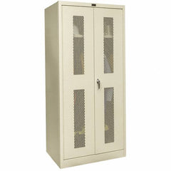 Hallowell - 1 Shelf Wardrobe Storage Cabinet - Steel, 36" Wide x 18" Deep x 78" High, Tan - Americas Industrial Supply