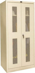 Hallowell - 1 Shelf Wardrobe Storage Cabinet - Steel, 36" Wide x 24" Deep x 78" High, Tan - Americas Industrial Supply