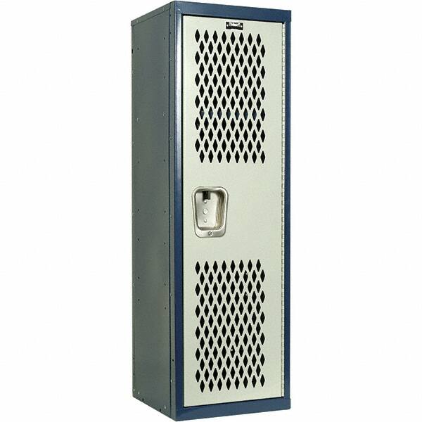 Hallowell - 1 Door, 1 Tier, Heavy-Duty Ventilated Wardrobe & Box Lockers - Americas Industrial Supply