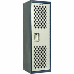 Hallowell - 1 Door, 1 Tier, Heavy-Duty Ventilated Wardrobe & Box Lockers - Americas Industrial Supply