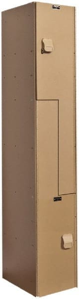 Hallowell - 2 Door, 2 Tier, Solid Plastic Z-Locker - Americas Industrial Supply