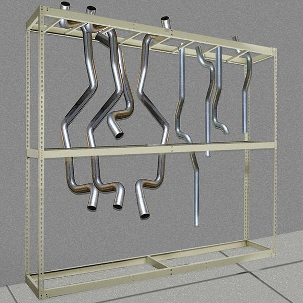 Hallowell - 3 Shelf Starter Open Steel Shelving - 600 Lb Capacity, 48" Wide x 120" High x 18" Deep, Tan - Americas Industrial Supply