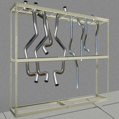 Hallowell - 3 Shelf Starter Open Steel Shelving - 750 Lb Capacity, 96" Wide x 120" High x 18" Deep, Tan - Americas Industrial Supply