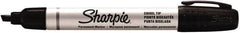 Sharpie - Black Permanent Marker - Chisel Medium Tip, AP Nontoxic Ink - Americas Industrial Supply