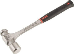 Proto - 2-1/2 Lb Head Steel Ball Pein Hammer - 15.24" Steel Handle with Grip, 1.72" Face Diam, 15-1/4" OAL, AntiVibe, Molded Textured Rubber Grip - Americas Industrial Supply