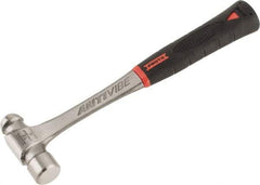 Proto - 3/4 Lb Head Steel Ball Pein Hammer - 12.12" Steel Handle with Grip, 1.16" Face Diam, 12-1/8" OAL, AntiVibe, Molded Textured Rubber Grip - Americas Industrial Supply