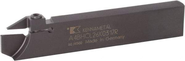 Kennametal - 1.2598" Blade Height, 5/16" Blade Width, 4.9213" OAL, Right Hand Cut, Single End Indexable Cut-Off Blade - A4BHC Blade, A4 Cut-Off Series - Americas Industrial Supply