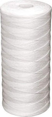 Value Collection - 2-1/2" OD, 10µ, Polypropylene String-Wound Cartridge Filter - 9-7/8" Long, Reduces Sediments - Americas Industrial Supply