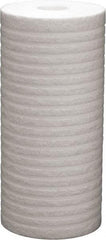 Value Collection - 4-3/8" OD, 5µ, Polypropylene Melt Blown-Thermal Bonded Cartridge Filter - 9-7/8" Long, Reduces Dirt & Rust - Americas Industrial Supply