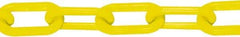 PRO-SAFE - 50' Long x 1-1/2" Wide Plastic Chain - Yellow - Americas Industrial Supply