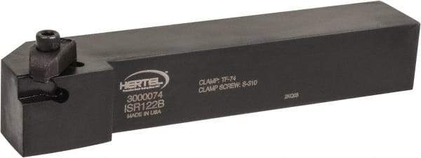 Hertel - IS, External, Right Hand, 3.55mm Max Depth of Cut, 0.15" Min Groove Width, Indexable Grooving Tool Holder - I_2R Insert Compatibility, 3/4" Shank Height, 3/4" Shank Width, 4-1/2" OAL - Americas Industrial Supply