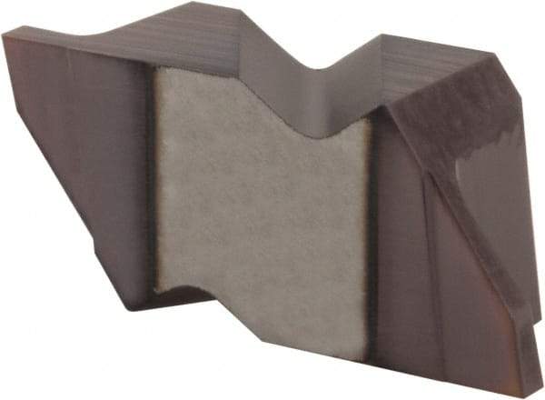 Hertel - 047IG Grade HC225, 1.19mm Cutting Width Carbide Grooving Insert - 0.05" Max Depth of Cut, Right Hand, .002 to .005" Corner Radius, TiAlN Finish - Americas Industrial Supply