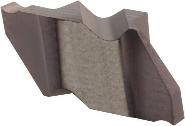 Hertel - 125IG Grade HC225, 3.18mm Cutting Width Carbide Grooving Insert - 0.11" Max Depth of Cut, Right Hand, .005 to .010" Corner Radius, TiAlN Finish - Americas Industrial Supply