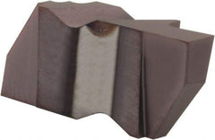Hertel - 156IG Grade HC225, 3.96mm Cutting Width Carbide Grooving Insert - 0.18" Max Depth of Cut, Left Hand, .005 to .010" Corner Radius, TiAlN Finish - Americas Industrial Supply