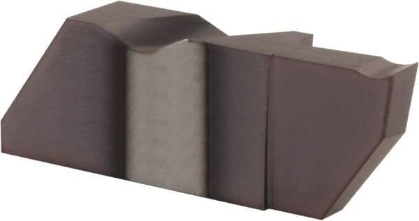 Hertel - 4125IGD K Grade HC225, 3.18mm Cutting Width Carbide Grooving Insert - 1/4" Max Depth of Cut, Left Hand, TiAlN Finish - Americas Industrial Supply