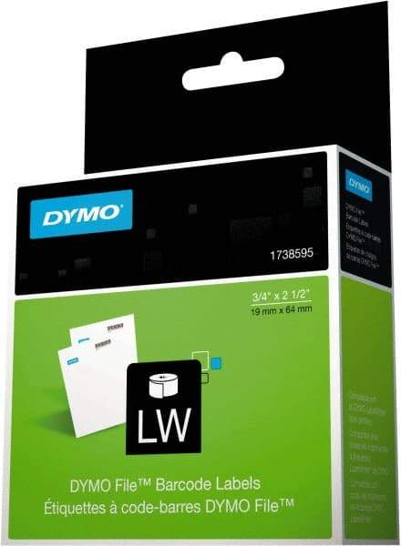 Dymo - 2-1/2" Long, White Label Printer Cartridge - For DYMO LabelWriter Printers - Americas Industrial Supply