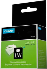 Dymo - 3-1/2" Long, Clear Label Printer Cartridge - For DYMO LabelWriter Printers - Americas Industrial Supply