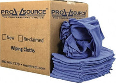PRO-SOURCE - 25 Inch Long x 16 Inch Wide Virgin Cotton Rags - Blue, Denim, Lint Free, 5 Lbs. at 5 to 7 per Pound, Box - Americas Industrial Supply