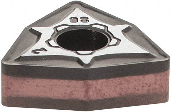 Iscar - WNMG432 M3M Grade IC6015 Carbide Turning Insert - TiCN/Al2O3/TiN Finish, 80° Trigon, 1/2" Inscr Circle, 3/16" Thick, 1/32" Corner Radius - Americas Industrial Supply
