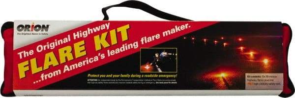 ORION Safety - 7 Piece, Emergency Roadside Safety Kit - Six 30 Minute Flares, Safety Vest - Americas Industrial Supply