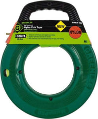 Greenlee - 100 Ft. Long x 3/16 Inch Wide, Nylon Fish Tape - 250 Lb. Pulling Strength, Includes Case - Americas Industrial Supply