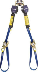 DBI/SALA - 9' Long, 420 Lb Capacity, 2 Leg Twin Leg Harness Self-Retracting Lifeline - 25/32" Diam, Dyneema & Polyester Webbing, Tie-Back Snap Hook Anchorage Connection - Americas Industrial Supply